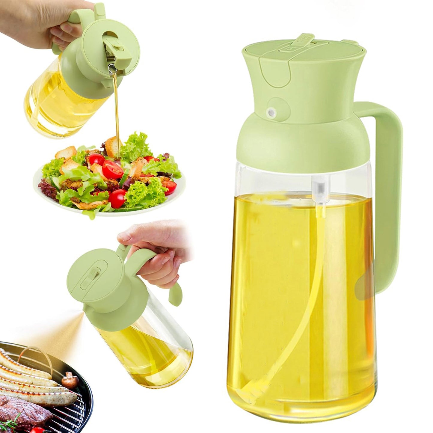 DualFlow Glass Olive Oil Dispenser